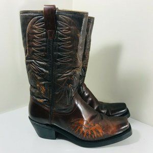 Vintage WRANGLER 5030 Western Leather Cowboy Boots